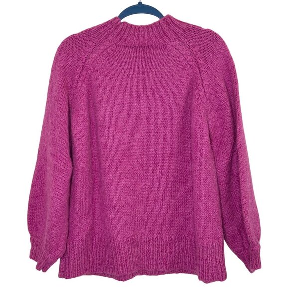 Morrison Fuchsia Alpaca Wool Blend Sweater Australia SZ 1-2 (S/M) Cozy Luxe Knit - Picture 4 of 11